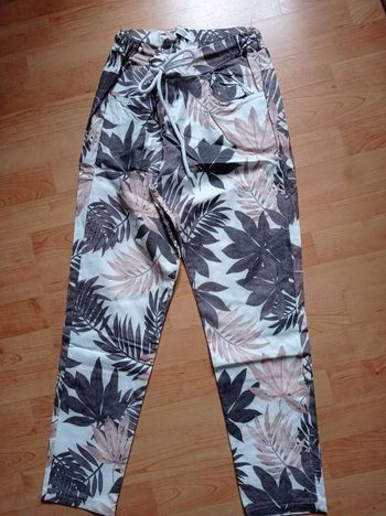 Pantalon imprimés feuilles "Cmélodie" T. 42/44