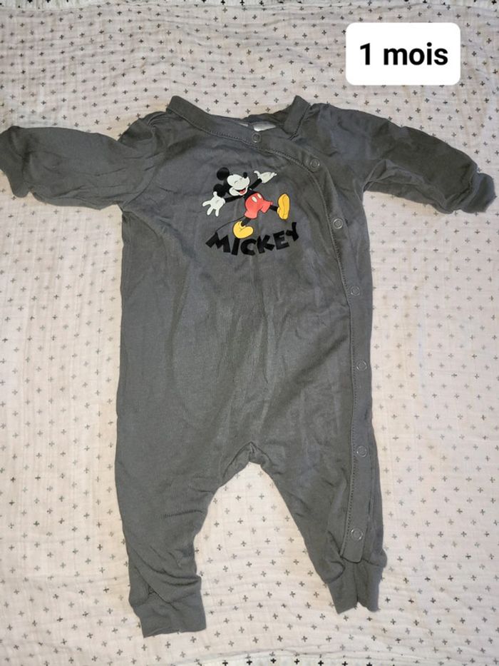 Pyjama coton Mickey 1 mois SANS pieds