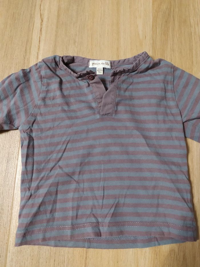 T-shirt manches longues grain de blé 12 mois - photo numéro 2