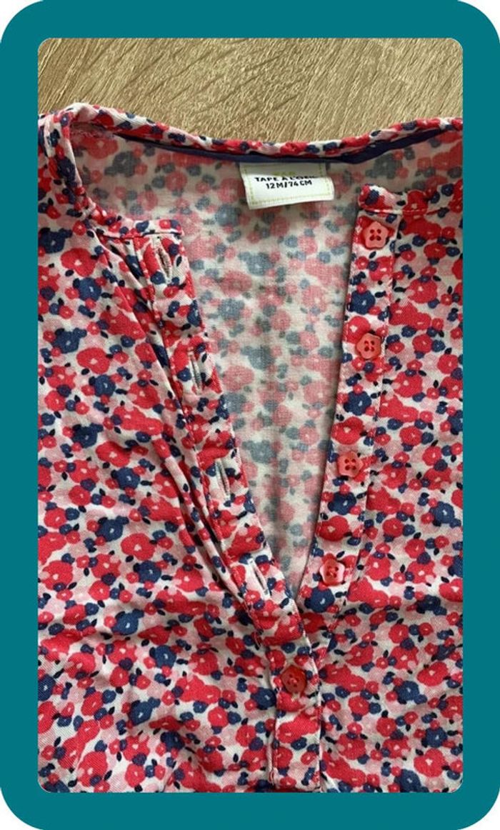 Tunique / robe fluide fleurie TAO 12 mois - photo numéro 3