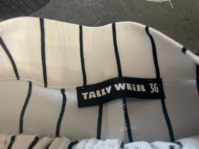 Pantalon blanc à rayures noires Tally Weijl 36 - photo numéro 4