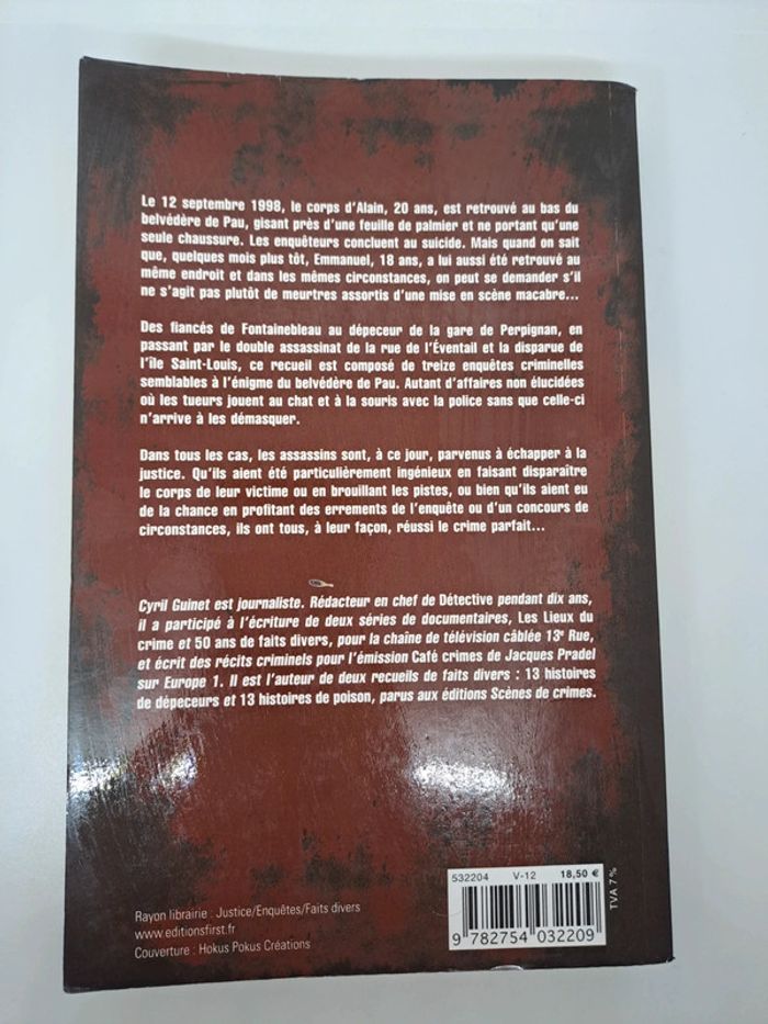 "Affaires non résolues. Quand le crime reste impuni", de Cyril Guinet.
First.
272 pages. - photo numéro 2