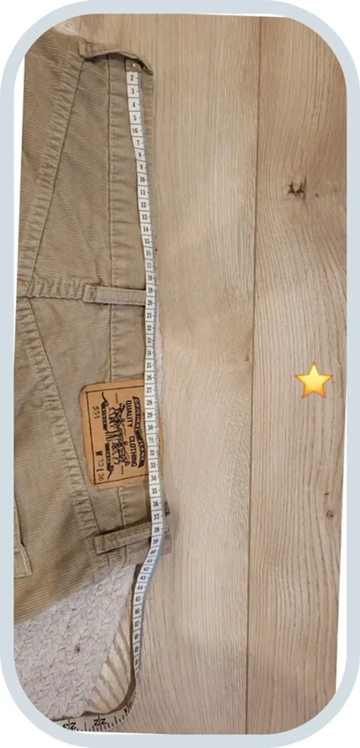 Jean Levi's 551 – Coupe droite vintage – Beige/ Kaki clair - Très bon état - Taille 38/40 - photo numéro 10