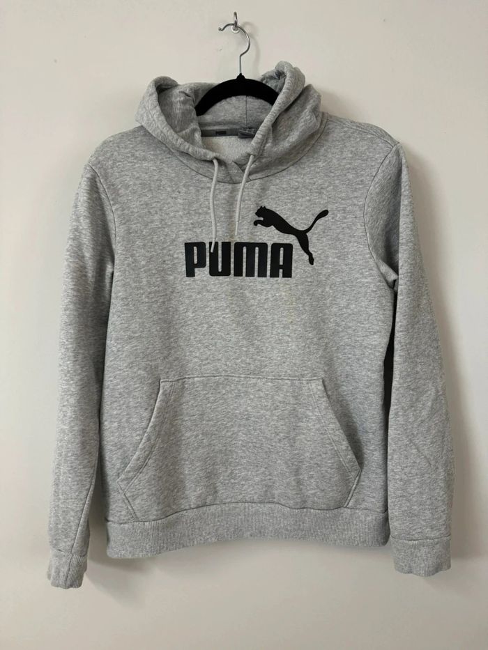 Sweat-shirt Puma gris avec logo noir – Taille L - photo numéro 3