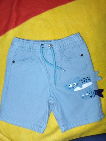 Short bleu bébé garçon s