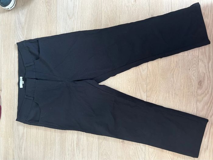 Ensemble femme pantacourt noir et top pelplum manches 3/4 bordeaux - photo numéro 9