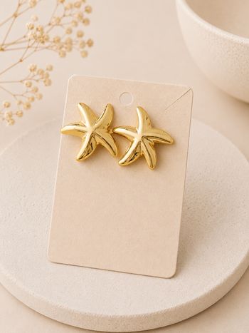 Boucles d’oreilles étoile de mer dorées