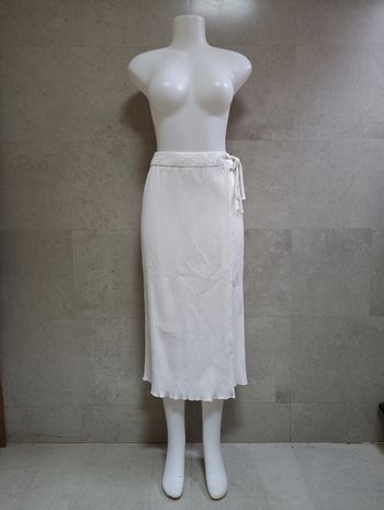 jupe portefeuille blanche faite par une couturière Taille unique