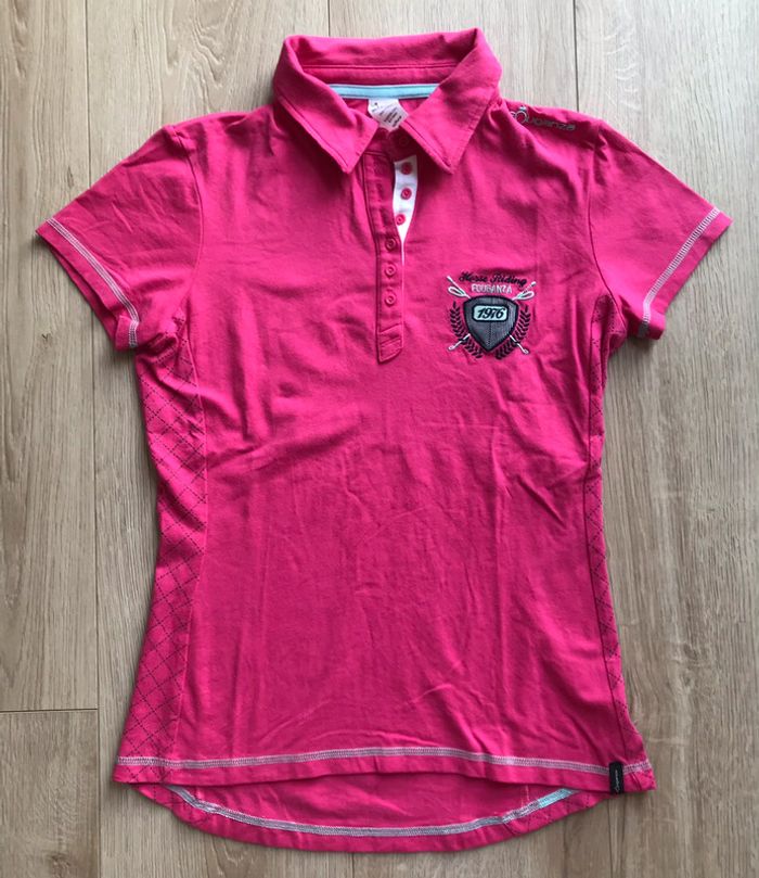 Polo équitation rose Fouganza