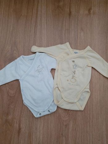 Lot de 2 bodies bébé naissance