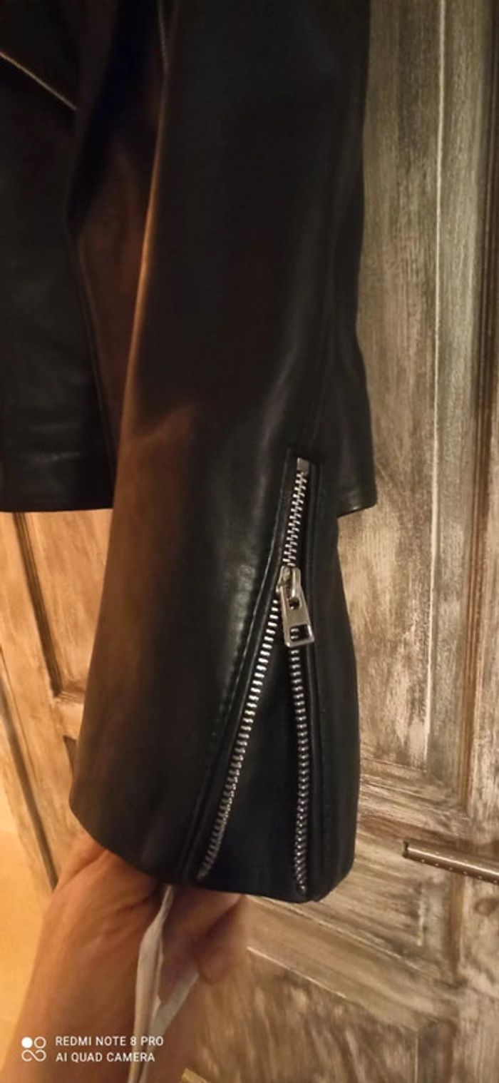 Perfecto cuir noir Mango - photo numéro 5