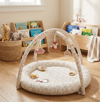 Tapis d’éveil avec arches Florettes écru – Vertbaudet