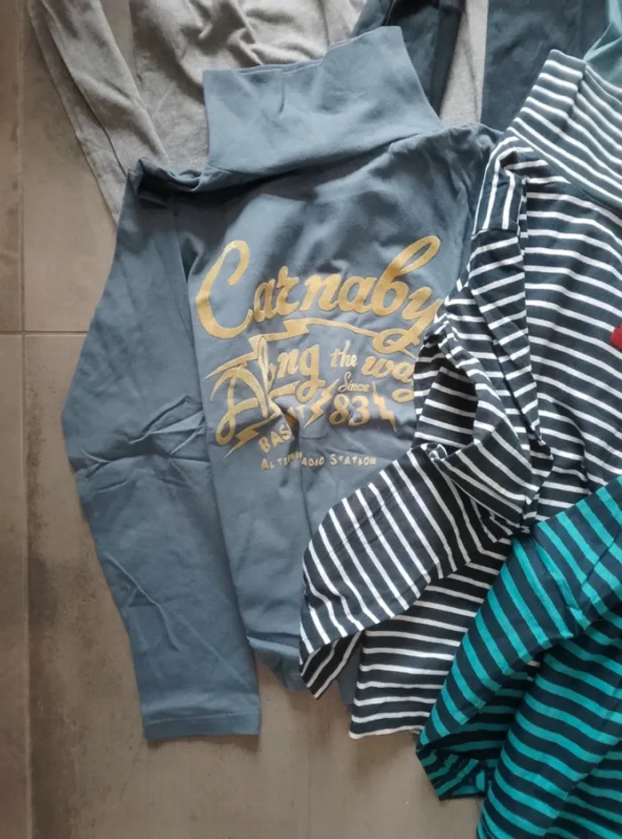 Lot de 6 t-shirts à col roulé - Garçon 14 ans - photo numéro 3