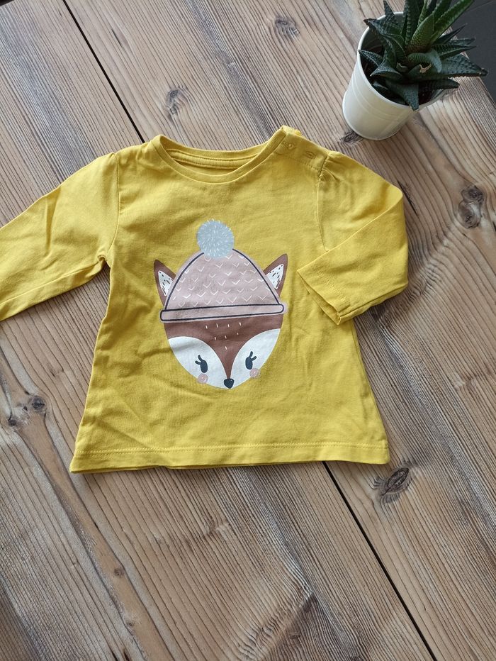 T-shirt manches longues fille 3 mois Vert Baudet