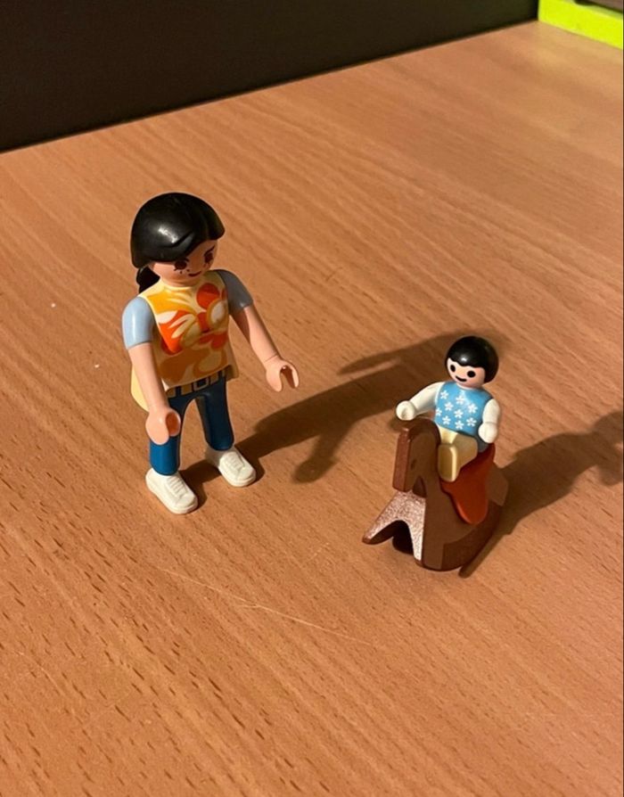 Lot Playmobil Maman&bébé et son cheval à bascule n°4744 - photo numéro 2