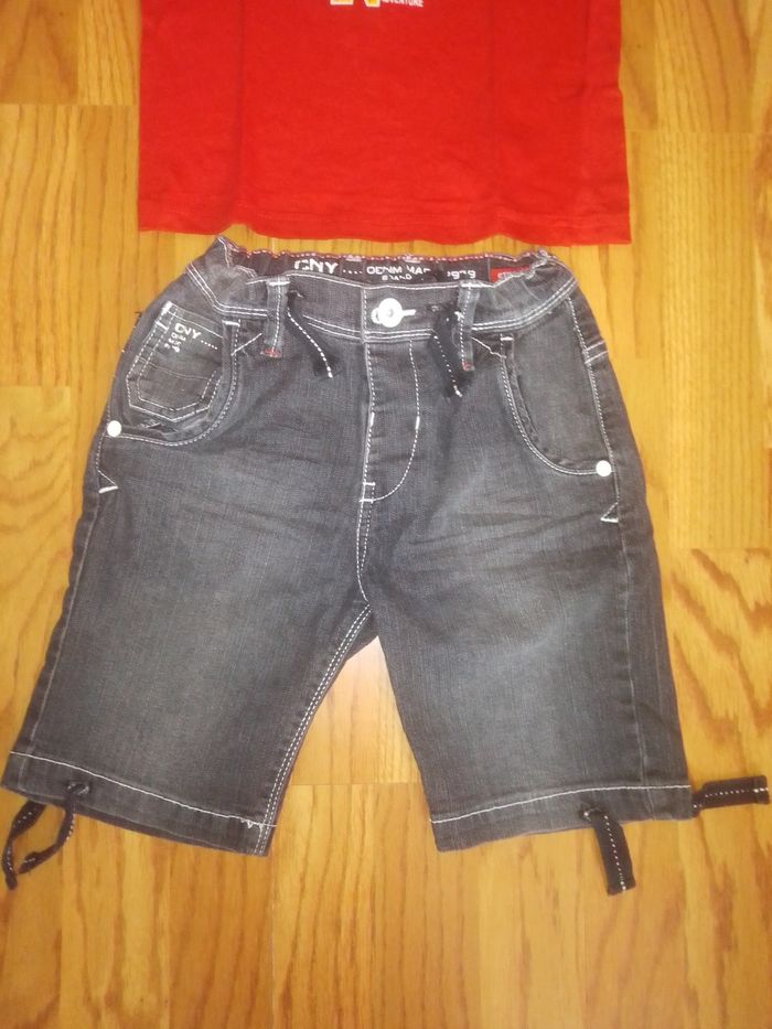 Ensemble tee shirt Cero et bermuda jean Complices 5 ans - photo numéro 3