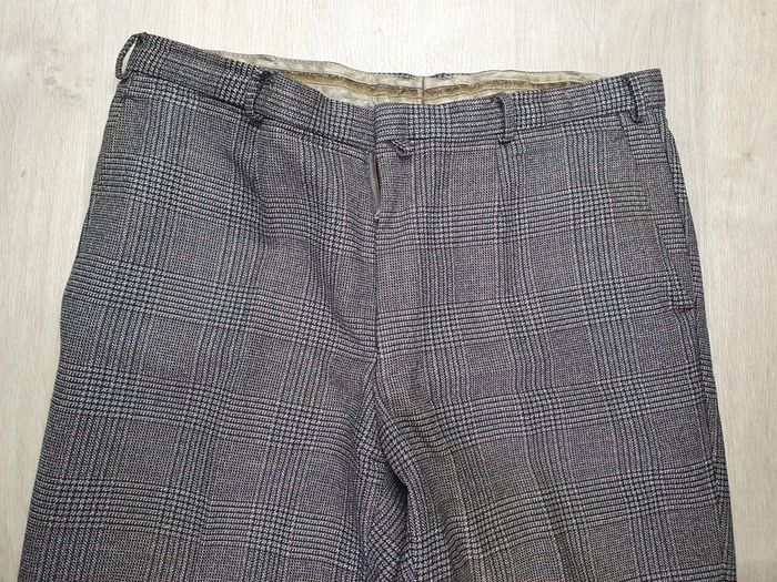 Pantalon Costume Laine Marron / Beige - photo numéro 2