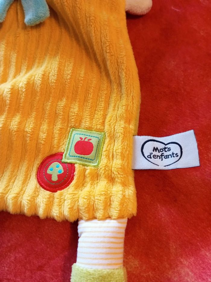 Doudou girafe de mots d'enfants - photo numéro 3