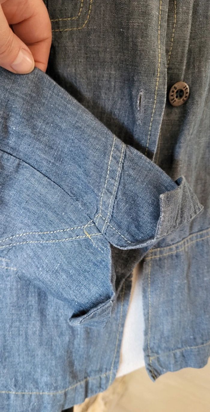 Veste en jean légère bleue Yugane Taille 40 42 - photo numéro 5