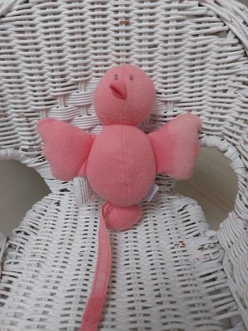 Jacadi - petite peluche doudou oiseau attache tetine