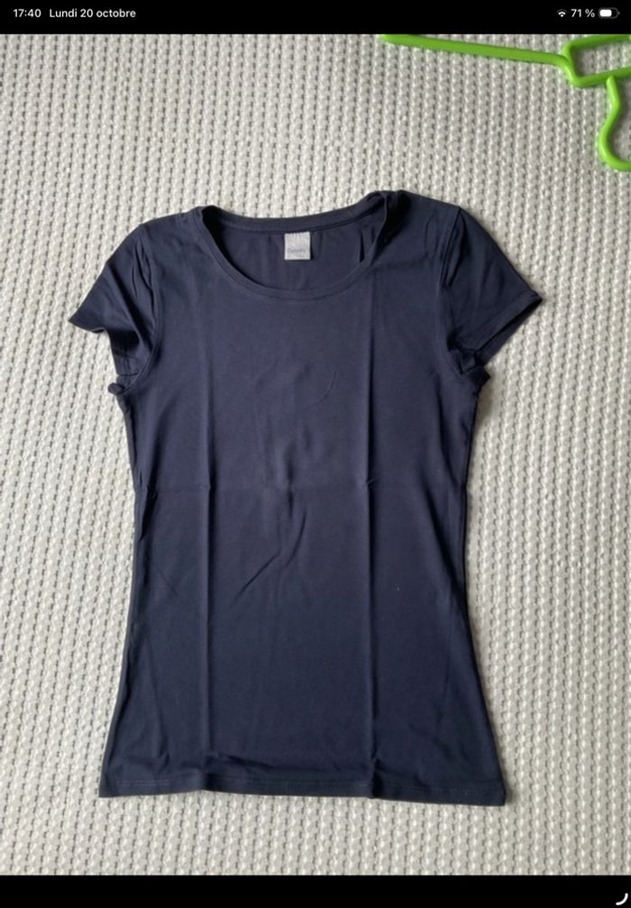 T-shirt Camaïeu bleu marine taille XS/34
