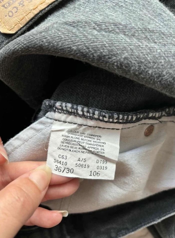Jean Levi’s 619 regular straight droit taille haute gris anthracite 80/90s vintage Canada W36 XL/46 - photo numéro 7