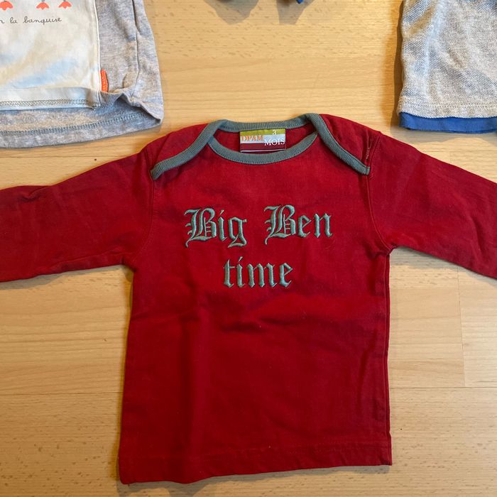 Lot de 3 t shirts manches longues taille 3 mois - photo numéro 4