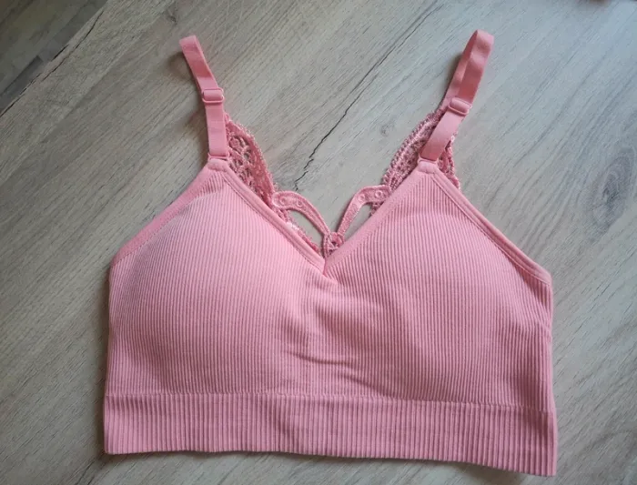 Bralette micro fibres dentelle au dos
