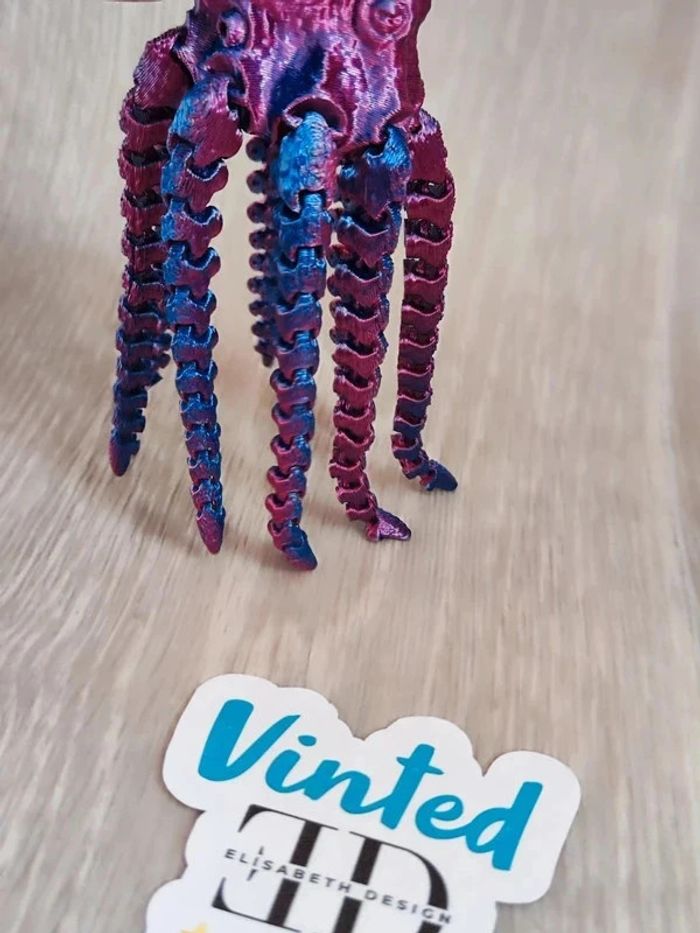 Poulpe couleur irisé, impression 3D - photo numéro 4