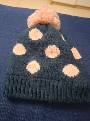 Bonnet avec pompon 6 ans fille
