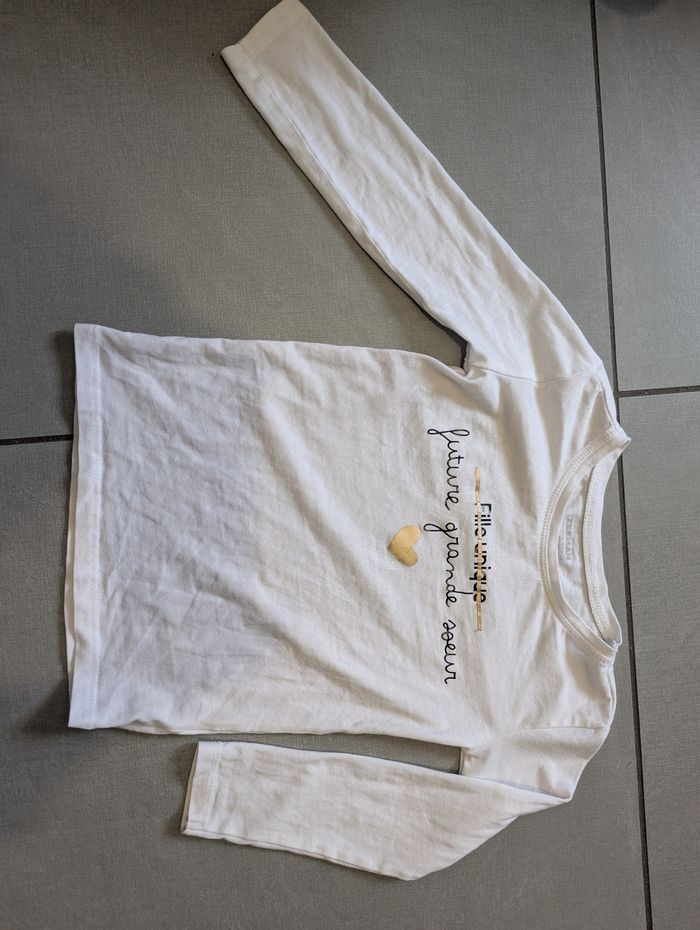 T-shirt manches longues annonce grande sœur - photo numéro 2