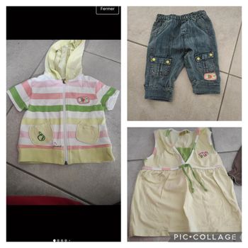 Ensemble gilet manches courtes, debardeur et pantacourt yatsi girls