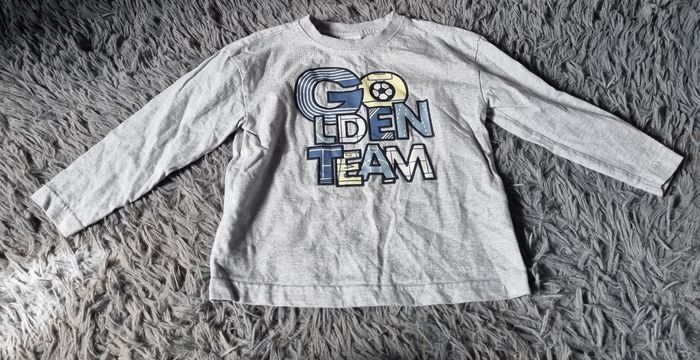 T-shirt manches longues gris avec écriture 4ans