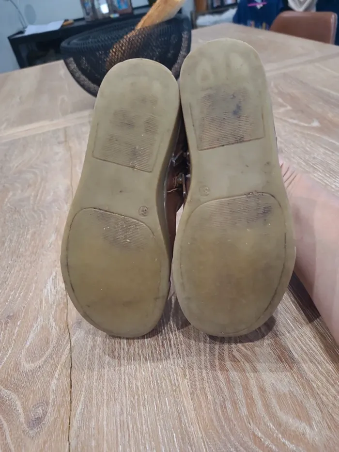 Bottines cuir marron fille 31 Okaidi - photo numéro 4