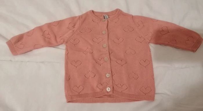 Gilet d'été rose/abricot fille 3 mois