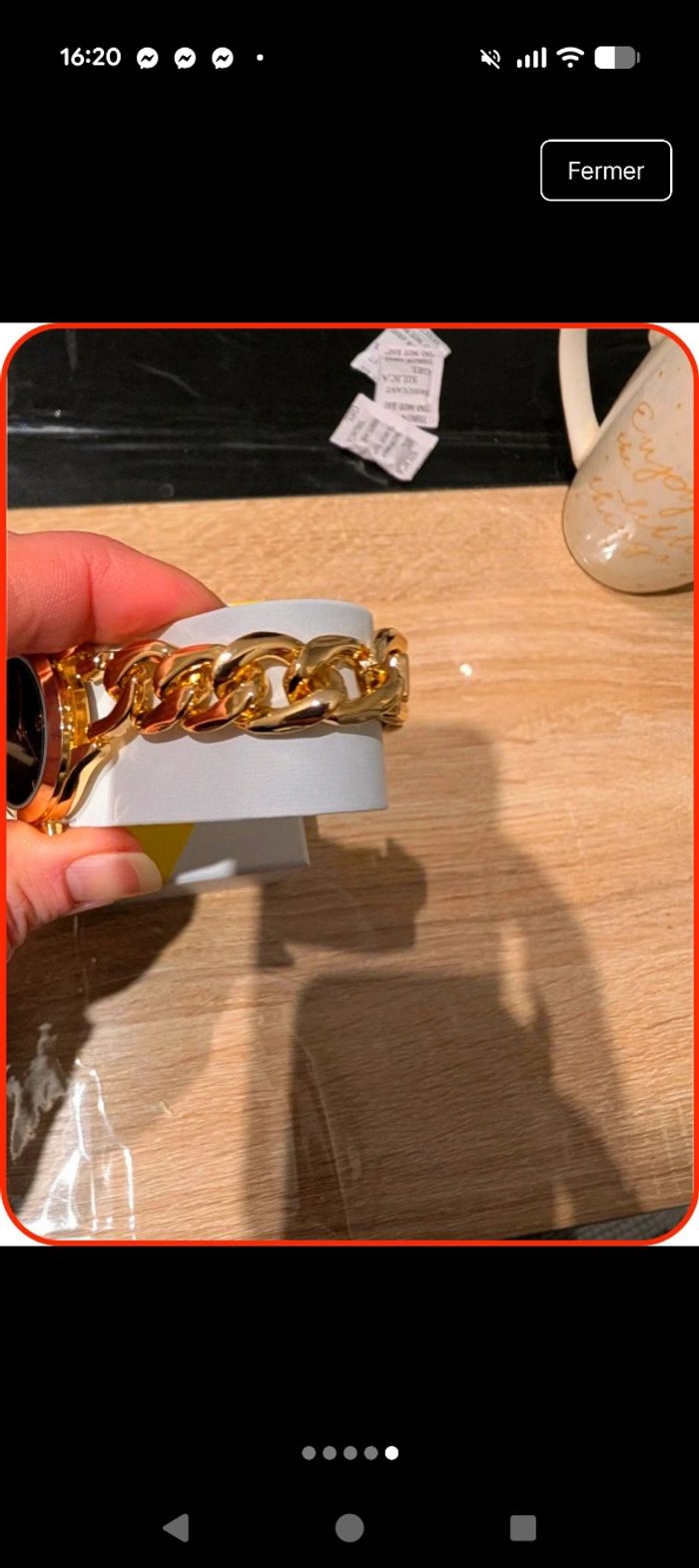 Montre CXL by Christian Lacroix - Dorée & Cadran Pailleté (NEUVE) - photo numéro 5