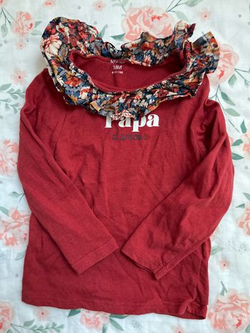 Tshirt à col liberty 18 mois tbe