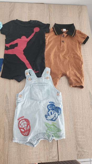 Lot combishort barboteuse garcon 3 mois 