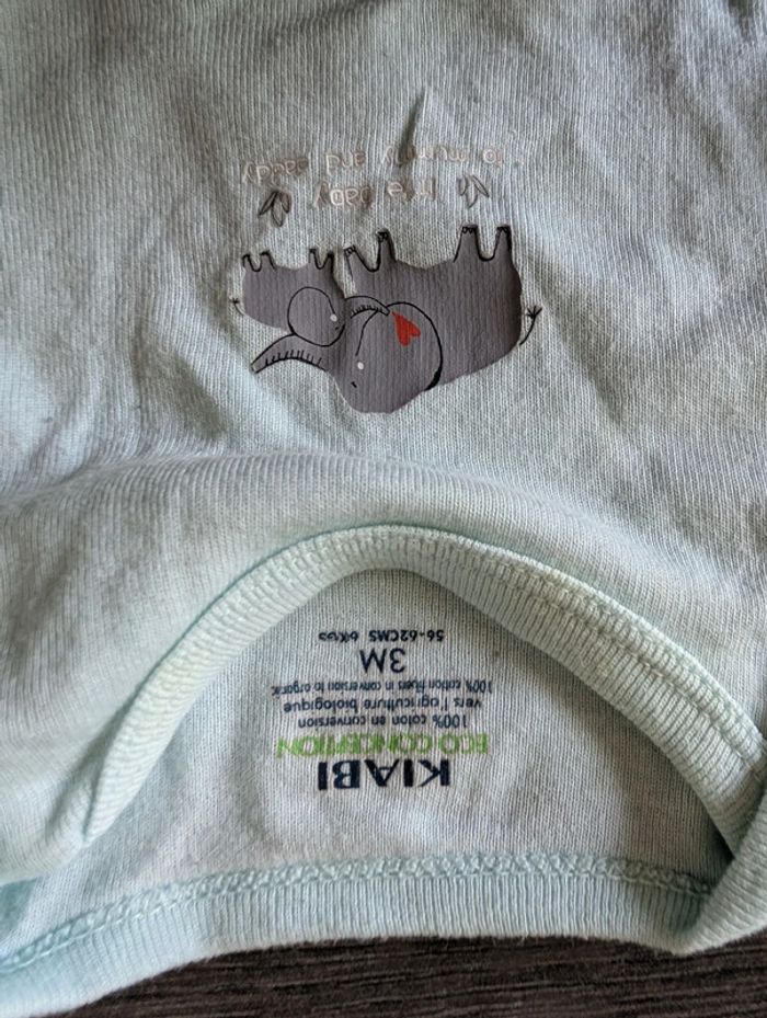 Body manches courtes éléphant - photo numéro 2