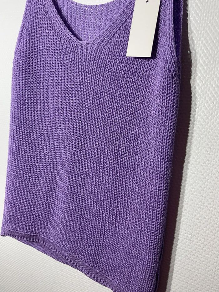 Débardeur en maille femme taille unique (34-38)- just me - neuf avec étiquette - photo numéro 2