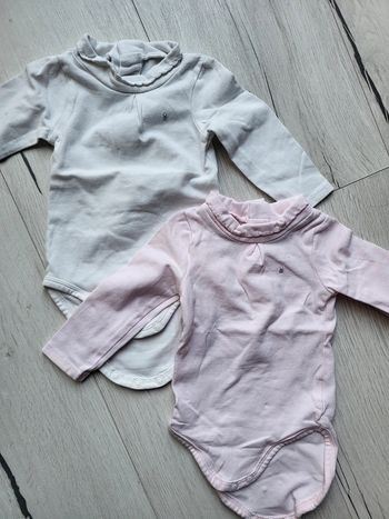 Lot de 2 bodys habillés fille 3mois obaibi
