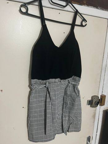 Robe à bretelles noir/blanc - 36/S