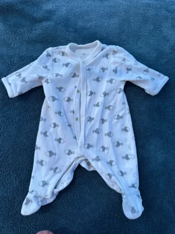 Pyjama velours 1 mois