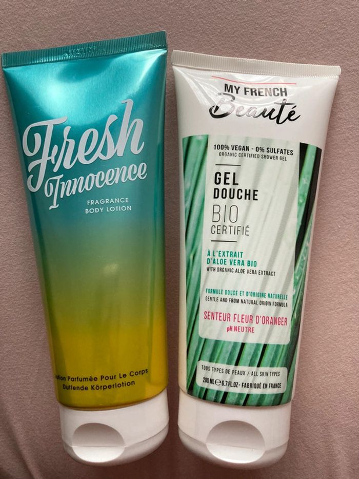 Soins corps gel douche et crème corps