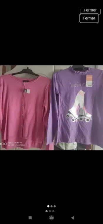 Lot tee-shirt gilet 10ans neuf rentrée