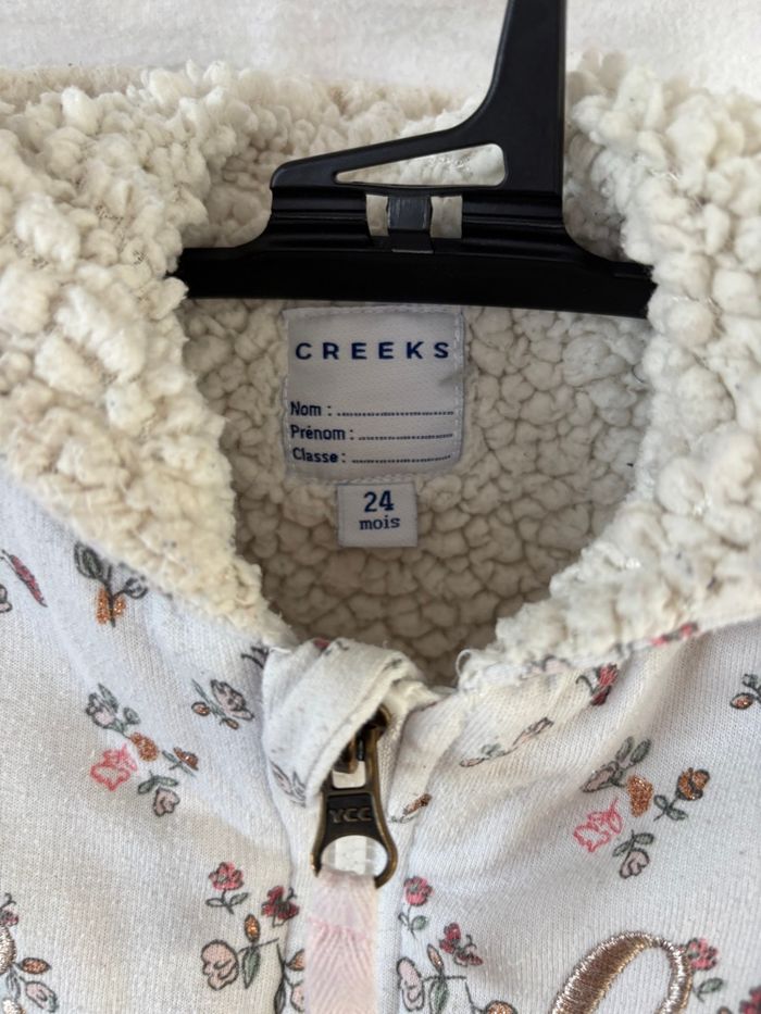 Veste doublée blanche à fleure, Creeks, 2 ans - photo numéro 4