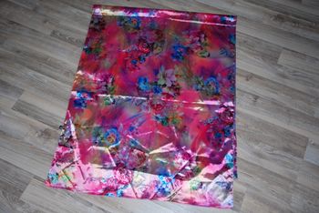 foulard soie fleuri vintage