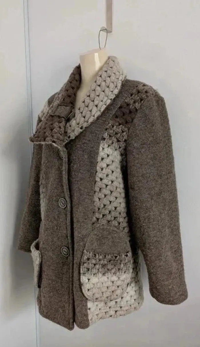 Veste manteau 80% laine - Made in Italy - taille 44 - photo numéro 2