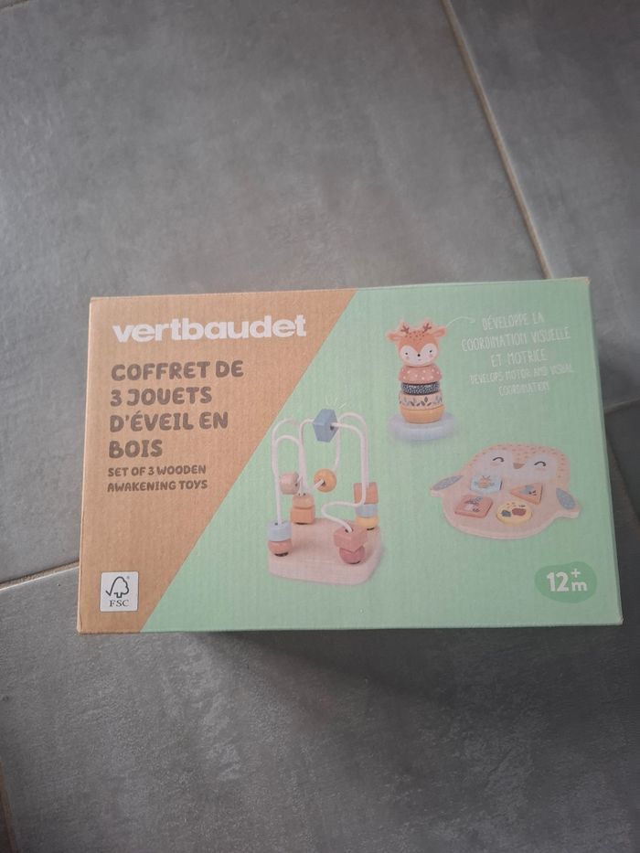 Coffret 3  jeux d'éveil en bois - photo numéro 4