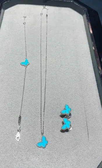 Ensemble de bijoux papillon bleu 🦋